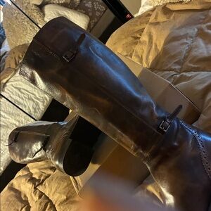 Women’s leather boots.